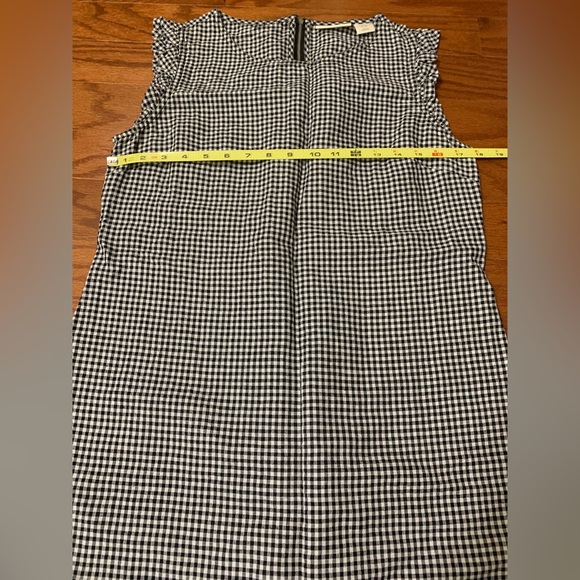 Cynthia Rowley Cotton/Linen Blend Black & White Gingham Dress Size 6 - Picture 5 of 7